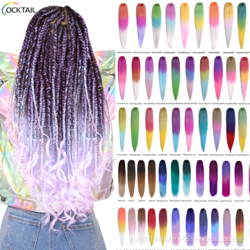 100% hot water ombre yaki braiding hair set pre-stretched large, hot selling kankelon braiding hair pre stretched private label